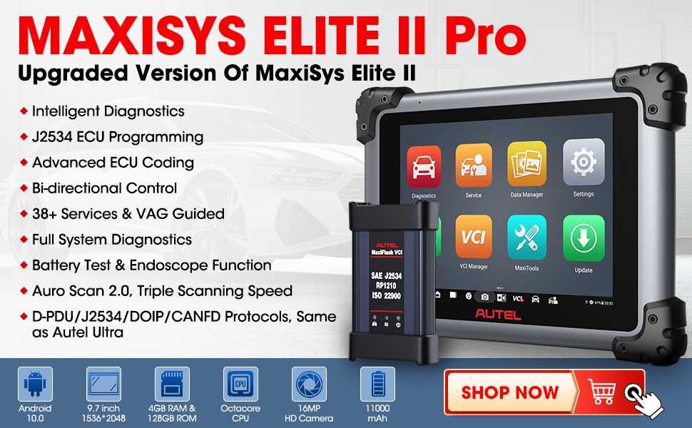 Tester Auto Profesional Autel MaxiSYS EliteII PRO 2 ani update + SGW