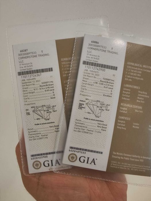 Cercei aur 14k cu diamante GIA certificate