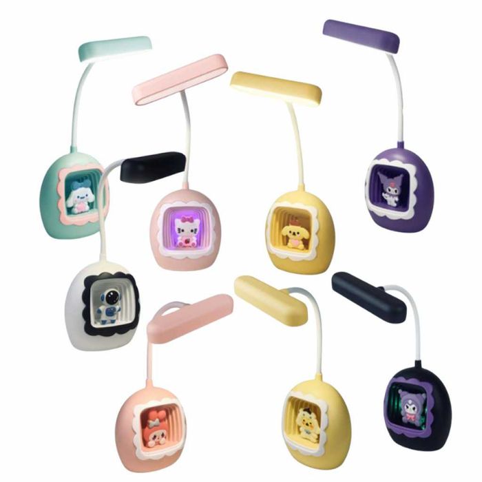 Детска LED настолна лампа с домашен любимец и вградена острилка