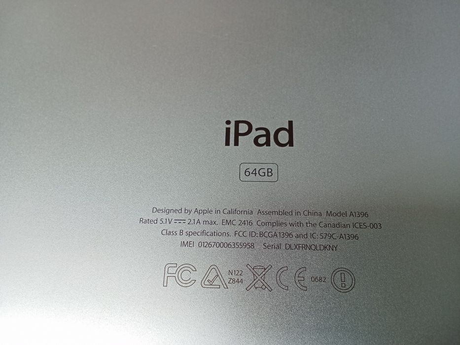 Продам планшет Apple iPad 64gb, A1396
