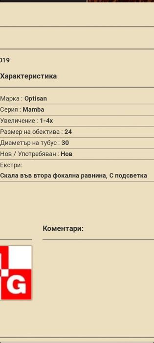 Японска оптика optisan mamba 1-4x24