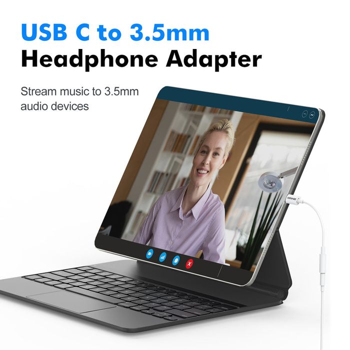 Адаптер за слушалки 3,5mm jack към USB C