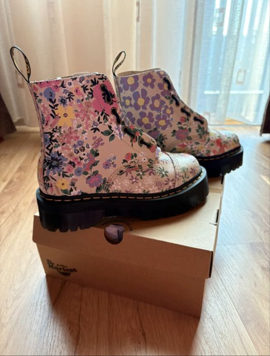 Dr. Martens Sinclair cizmă platform combinație florală