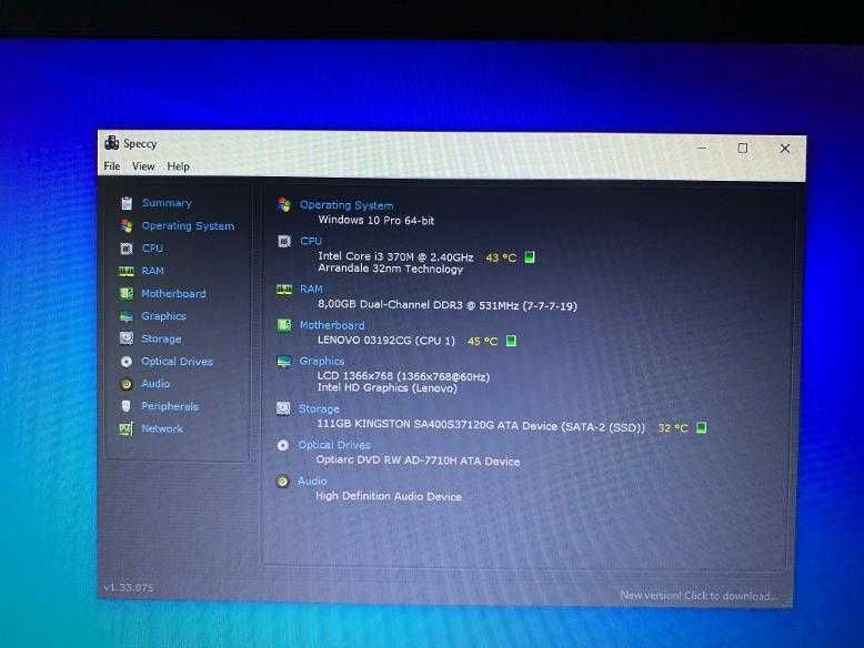 Vand laptop Lenovo ThinkPad One Edge.