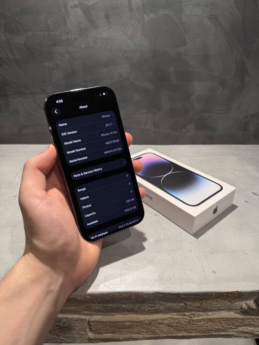 100%! КАТО  НОВ Iphone 14 Pro 256 GB Purple