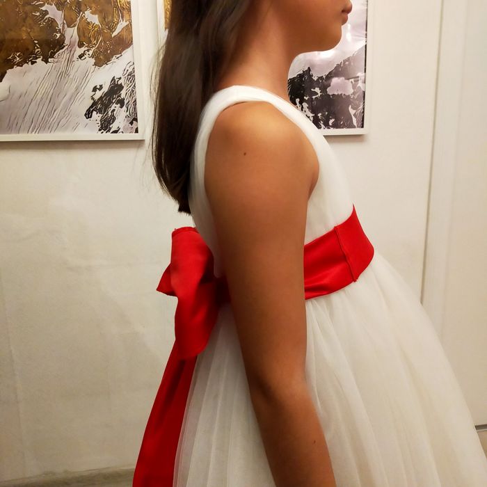 Платье пышное белое для девочки рост 122-132