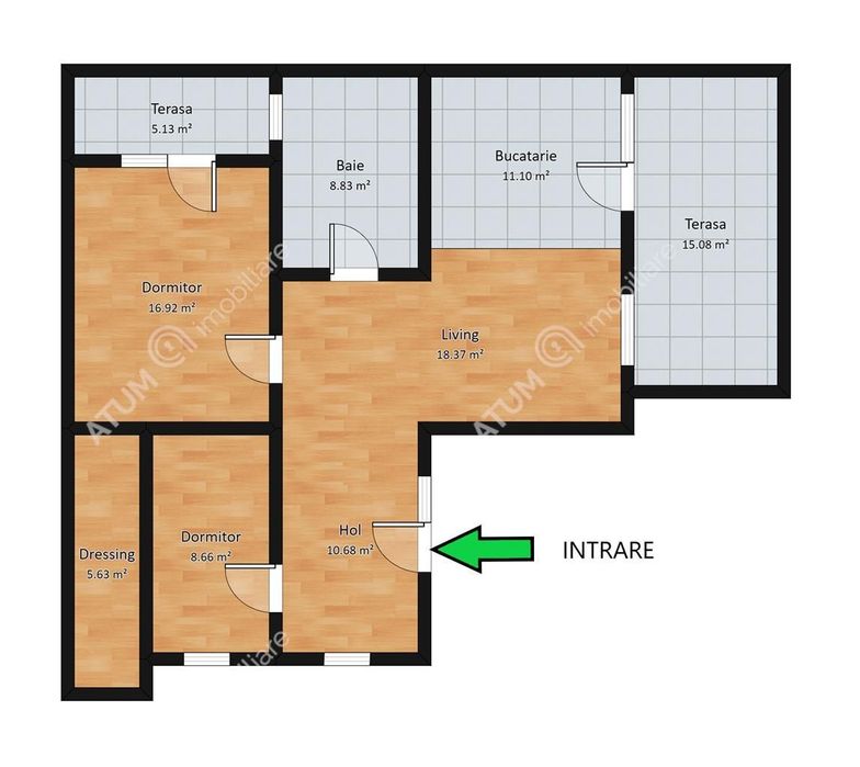 Apartament modern de 3 camere si 2 terase in zona Calea Dumbravii