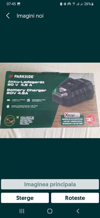 Incarcator 20v parkside