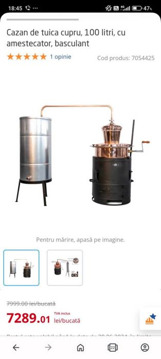 Cazan 100 L pentru tuica