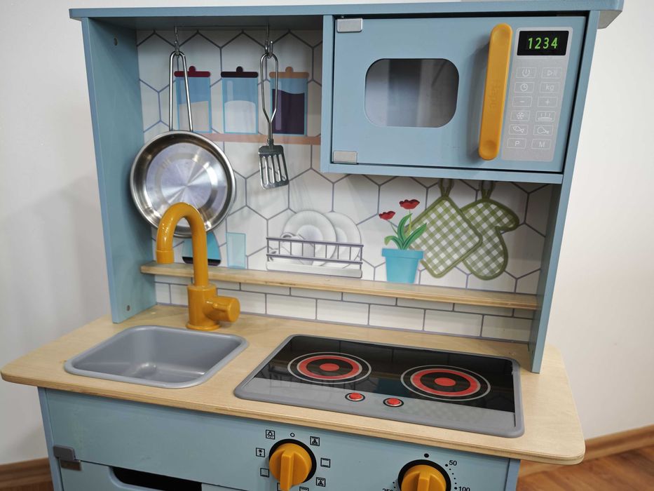 Дървена детската кухня HaPe International в синьо