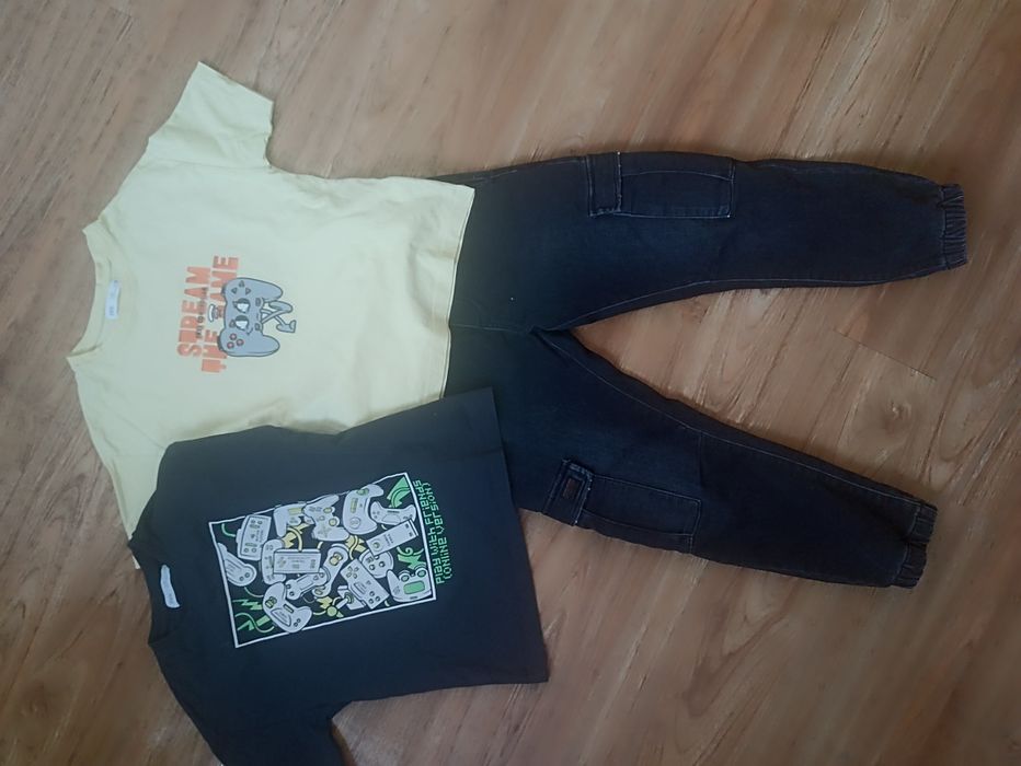 Zara одежда на мальчика, джогеры 134