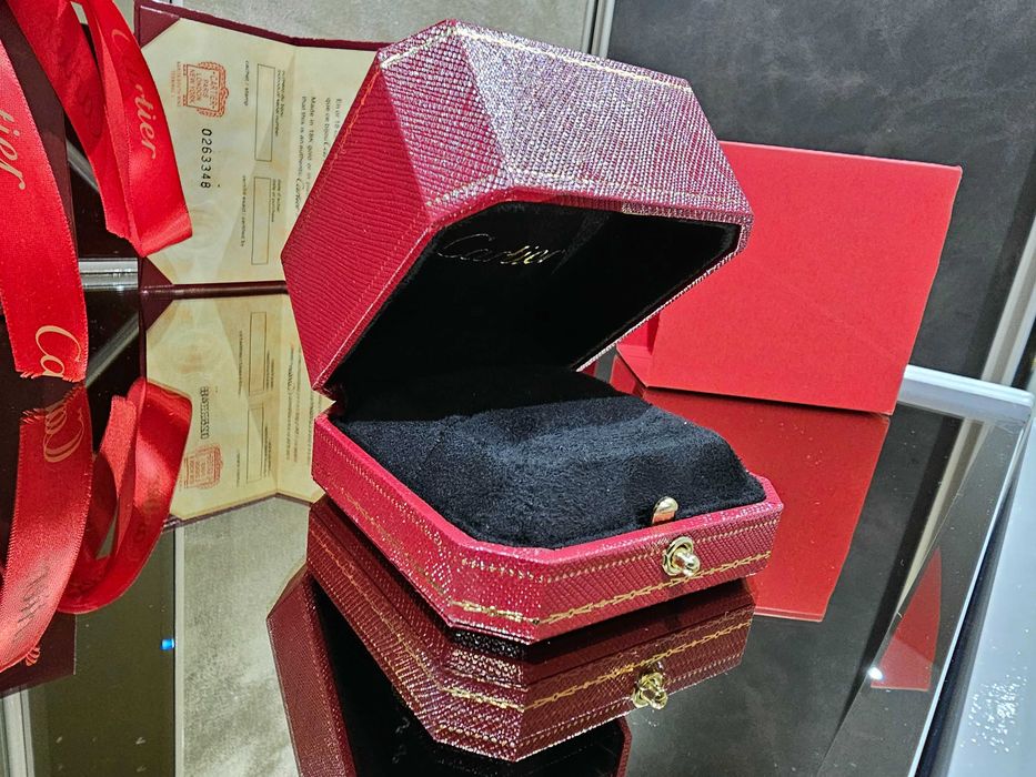 Кутия за пръстен Cartier + торбичка + сертификат