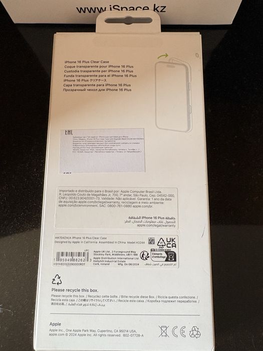 Чехол Apple Clear Case для iPhone 16 Plus
