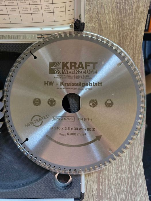 5 Discuri de taiat in 2 seturi Kraft Werkzeuge Austria 190 si 210 raza
