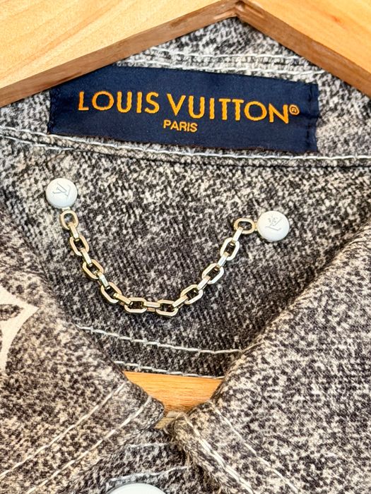 Louis Vuitton мъжка дънкова риза Monogram Ombré – Размер 52