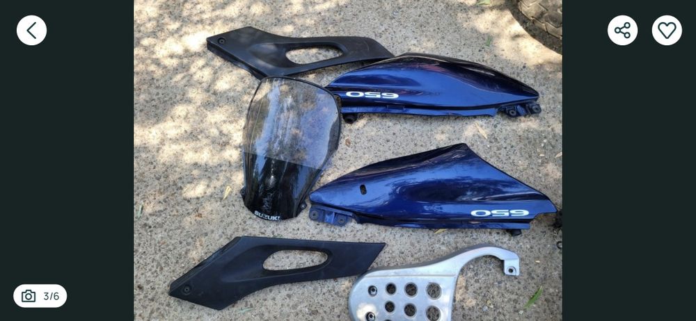 suzuki xf 650 freewind, carene laterale, toba originala