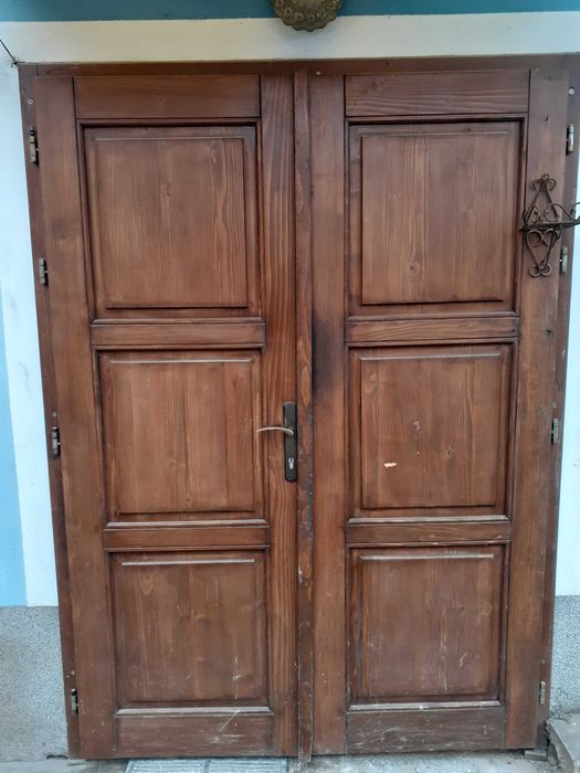 Usa dubla fara toc din lemn de brad