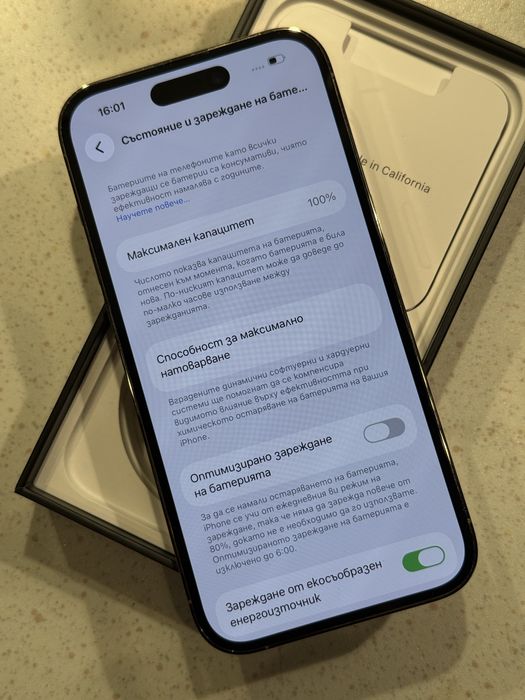 iPhone 14 Pro 256GB Gold – Перфектен, 100% Батерия!