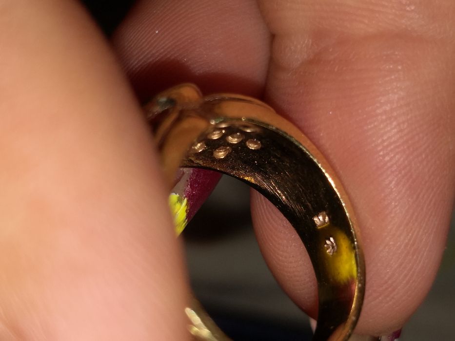 Inel din aur 18 carate, cu rubin natural si diamante