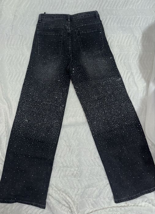 Черни лъскави дънки