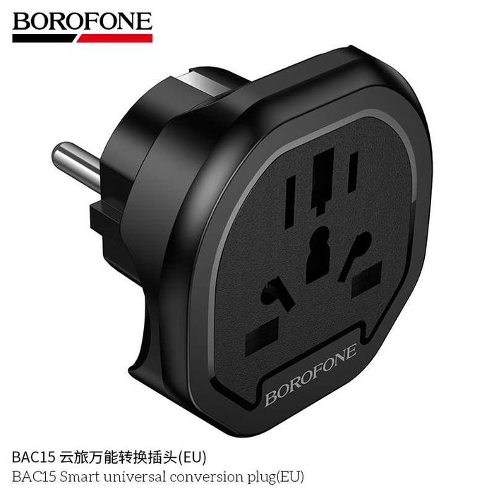 Borofone BAC15 Smart Универсальный Сетевой Адаптер (EU) Universal Plug