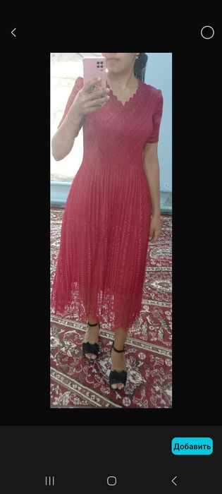 Нежное вечернее платье из гипюра