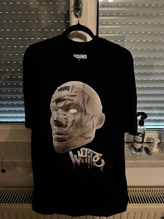 Tricou young rich white , marimea L