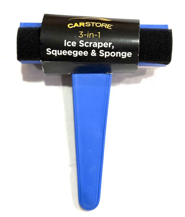 3 в 1 Стъргалка за Лед Чистачка и Гъба за Автомобили