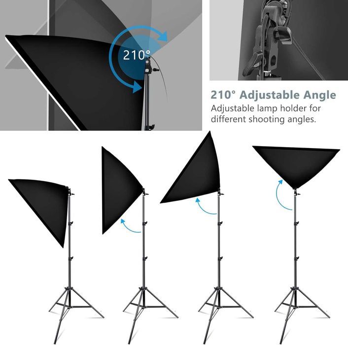 Софтбокс  2х135W 5500K постоянно осветление фотостудио, 2бр