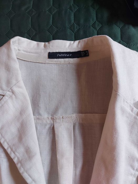 Ленено светло бежово сако