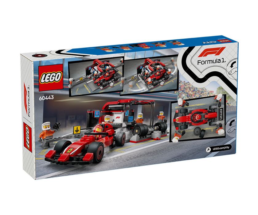 Конструктор Lego City Питстоп и механици от F1® с кола Ferrari 60443