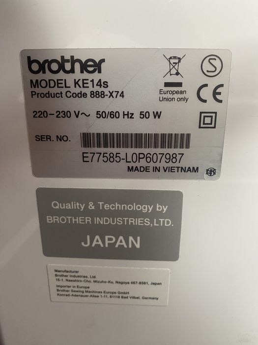 Шевна машина Brother KE14s sewing machine