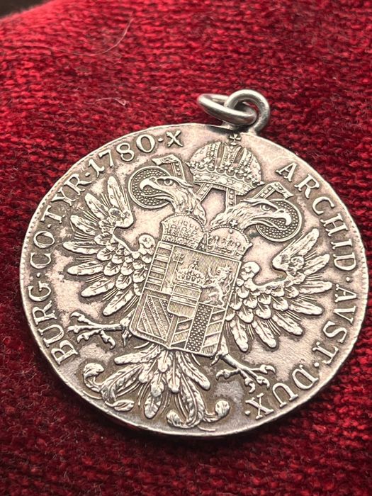 Moneda autentica 1 Taler 1780 Maria Teresia argint (rebatere)