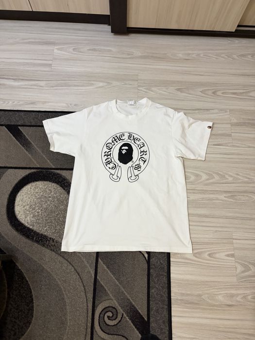 Chrome heart & bape тениска