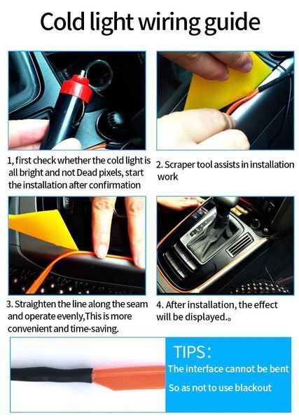 Интериорно LED Амбиентно Осветление на Автомобили 3м. Лилаво