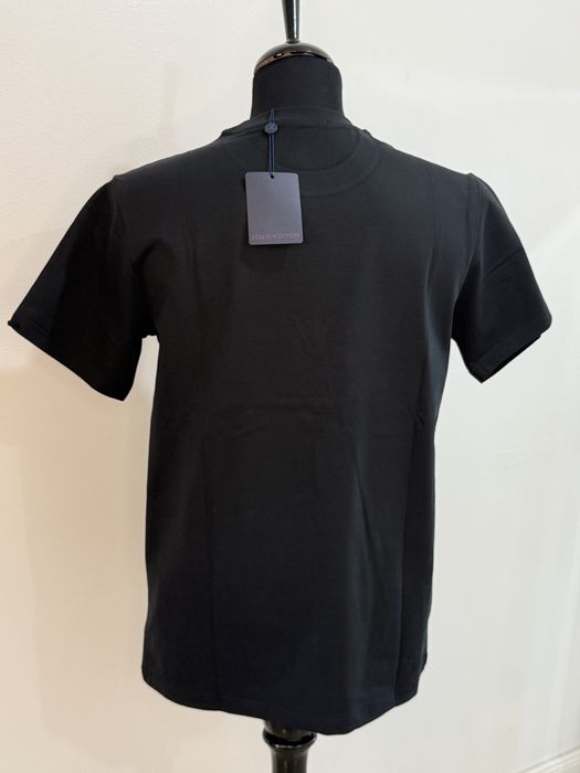 Tricou Louis Vuitton negru, cu imprimeu grafic