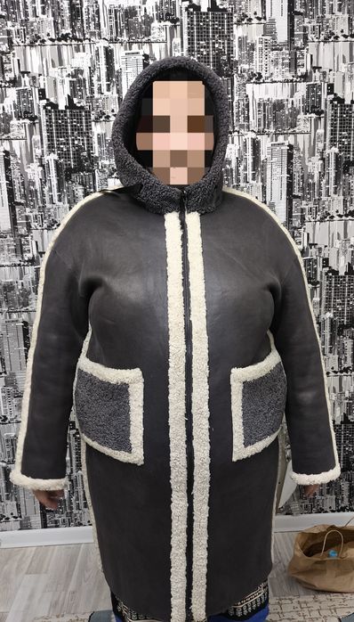 Зимняя дублёнка двухсторонний