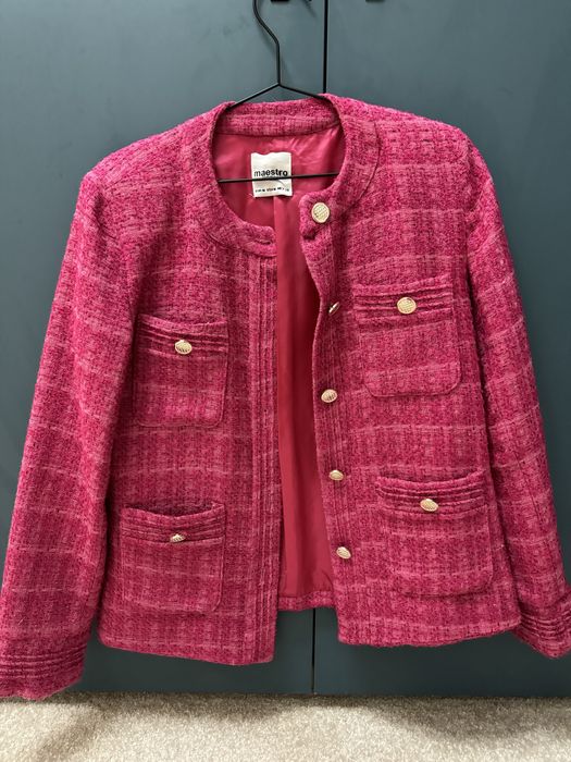 Розово туид дамско сако