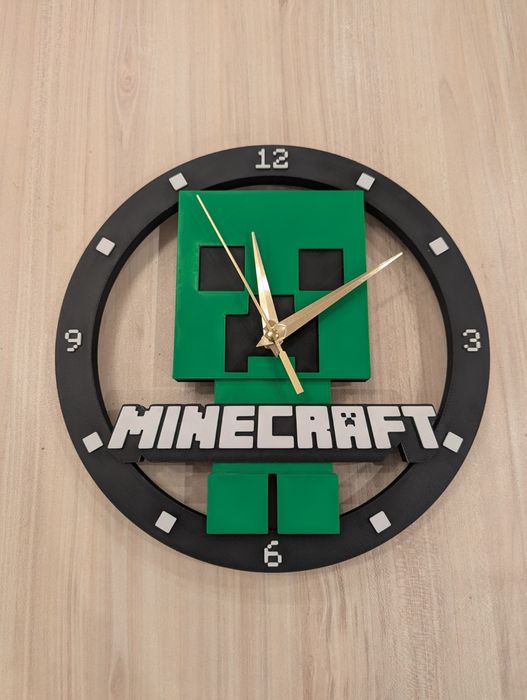 3D принтиран часовник или лампа  Minecraft