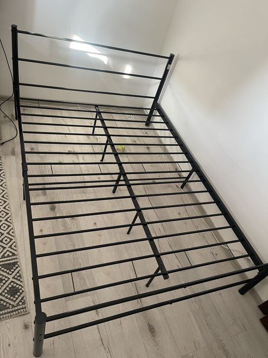 Pat structua aluminiu 200x140 cm,negru