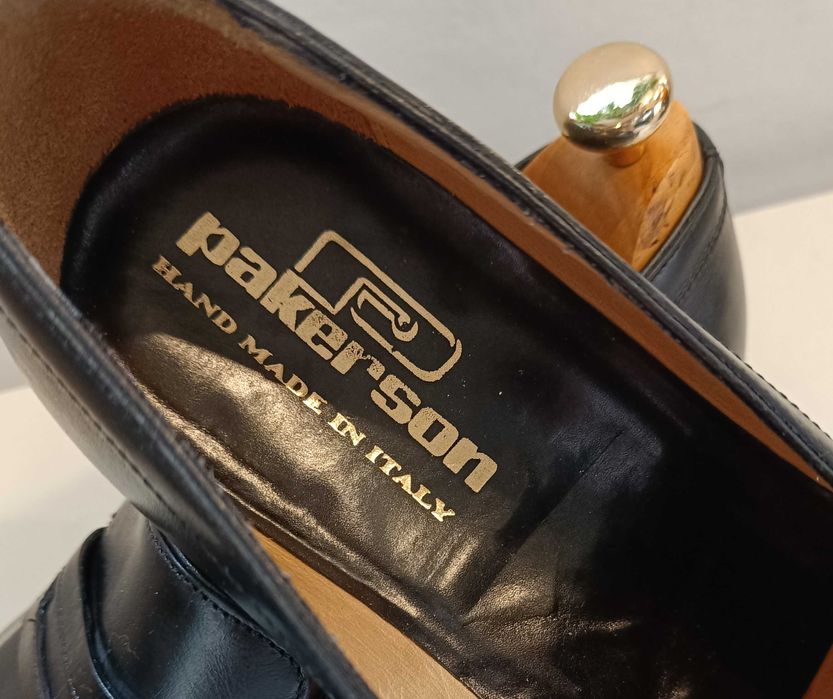 Pantofi loafer de lux 41.5 42 lucrati manual Pakerson piele naturala