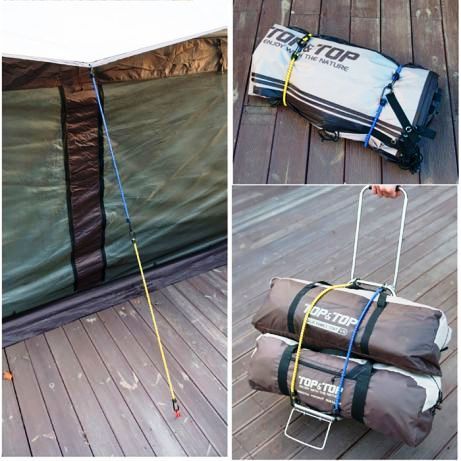 Обтяжно въже за багаж с 2 куки, ластик за багаж, ластично въже, кука