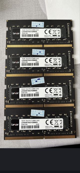 Operativ xotira (RAM): Lexar 16GB DDR4