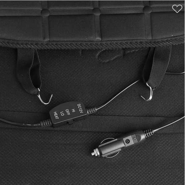 Подгряваща подложка за седалка за автомобил Mercado Trade, Черен