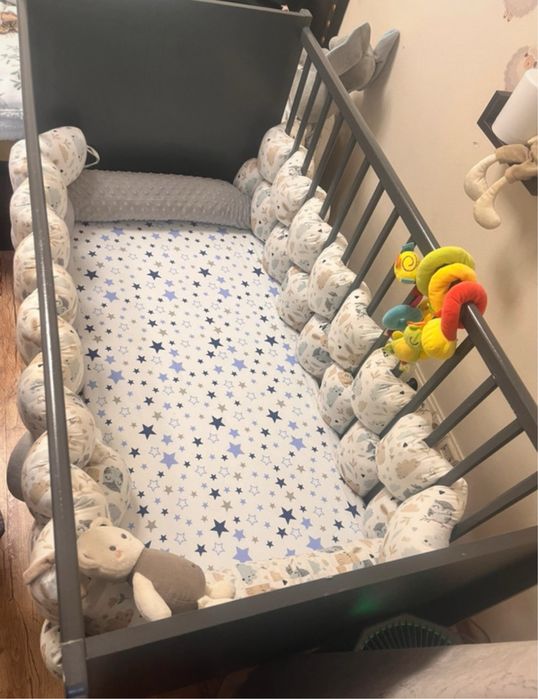 Patut copii 120x60 + saltea 100% fibre cocos