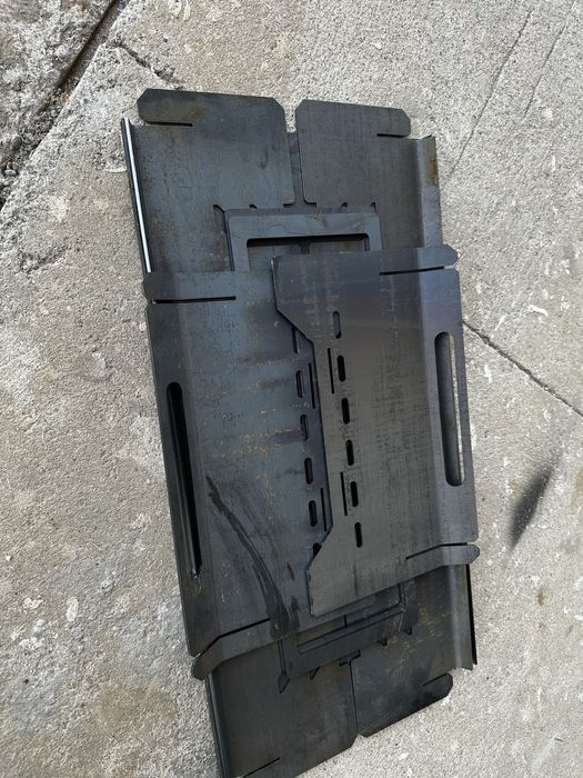 Vand gratar portabil din tabla de 3mm, inaltime ajustabila