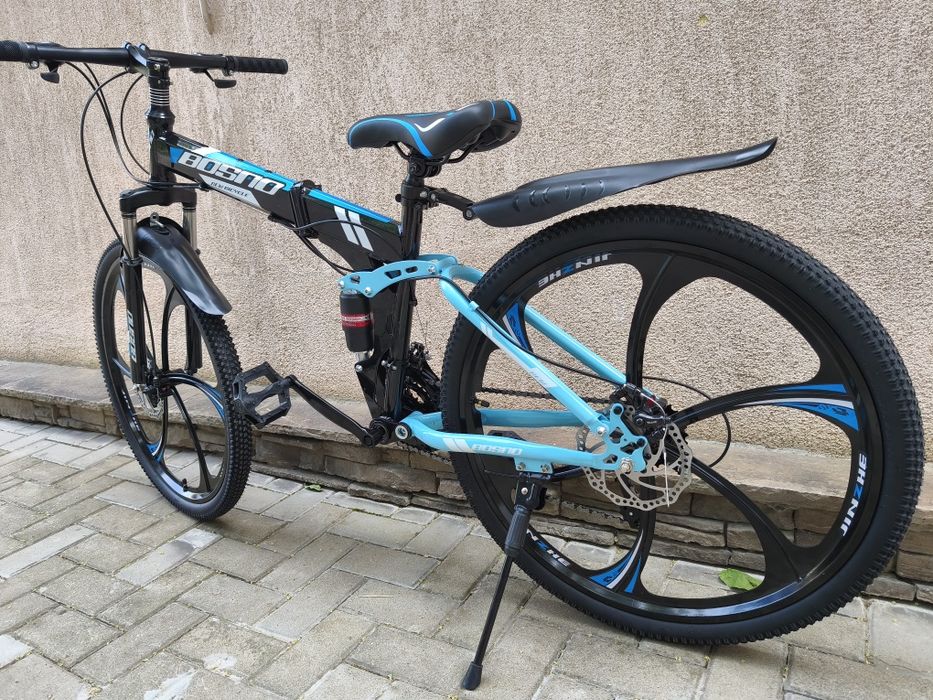 Bicicleta Nouă Cutie ,montain Bike 26 ,full suspensie, frâne disc, jante aluminiu,21 viteze