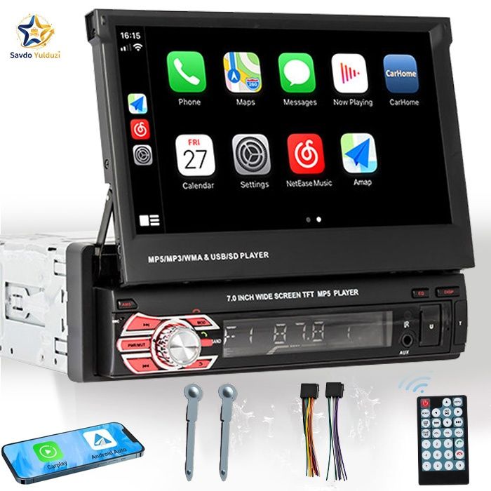 7" Teleskopik avtomobil multimedia