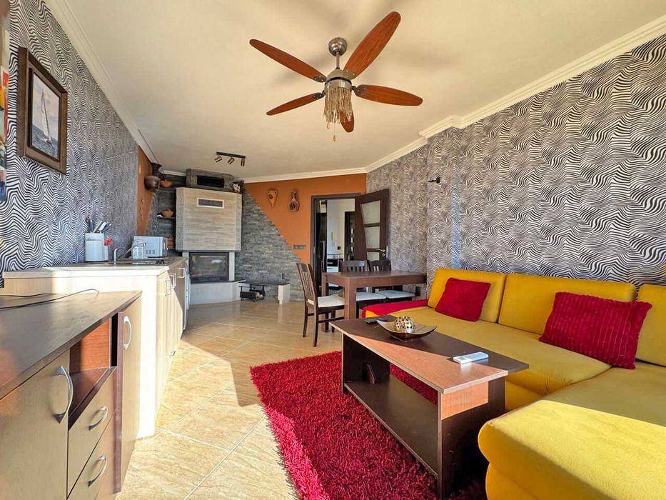 Обзаведен двустаен апартамент с гледка море, комплекс ”Антония”