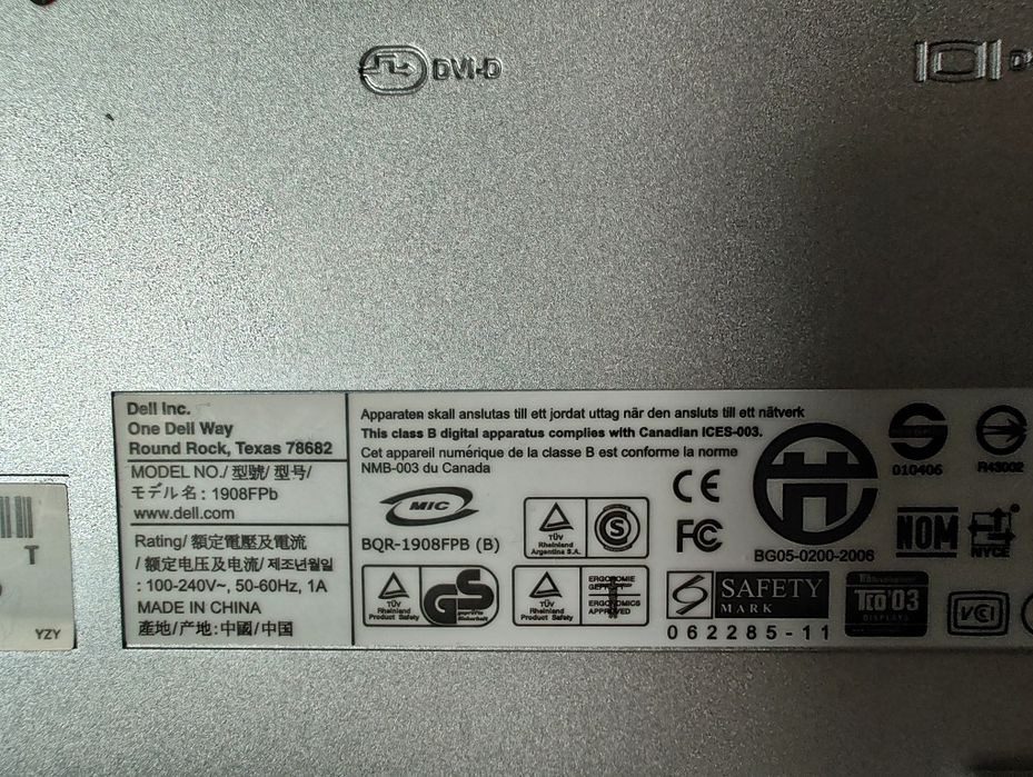 Dell 1908FPB монитор
